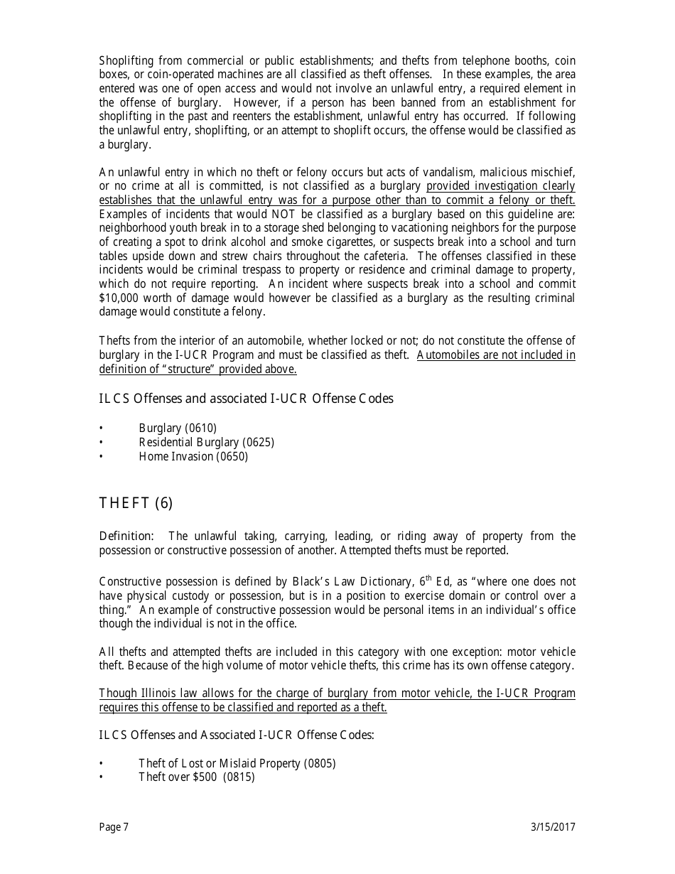 Form ISP2-423C Monthly Index Crime Form - Uniform Crime Reporting Program - Illinois, Page 8