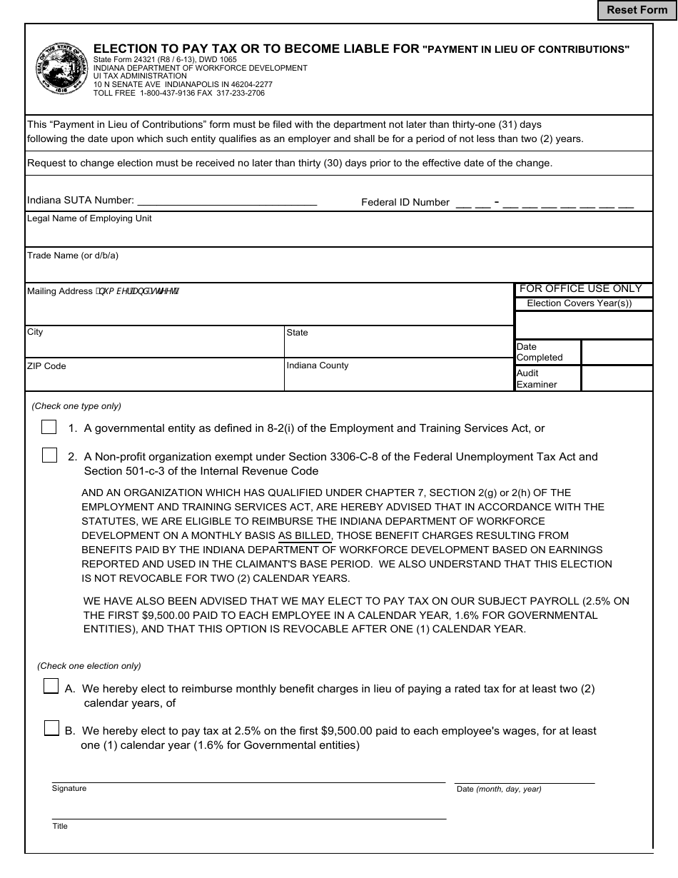 State Form 24321 (DWD1065) - Fill Out, Sign Online and Download ...