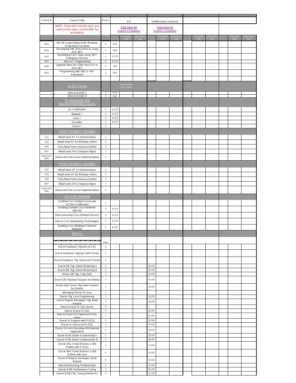 Student Enrollment Form - It Technical Training - Indiana, Page 2