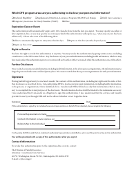 State Form 54621 Authorization for Disclosure of Personal and Health Information - Indiana, Page 2