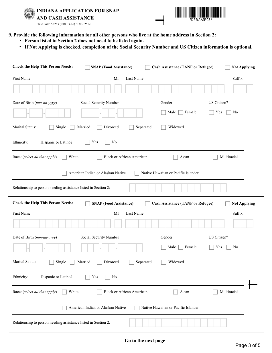 State Form 53263 (DFR2512) - Fill Out, Sign Online and Download ...