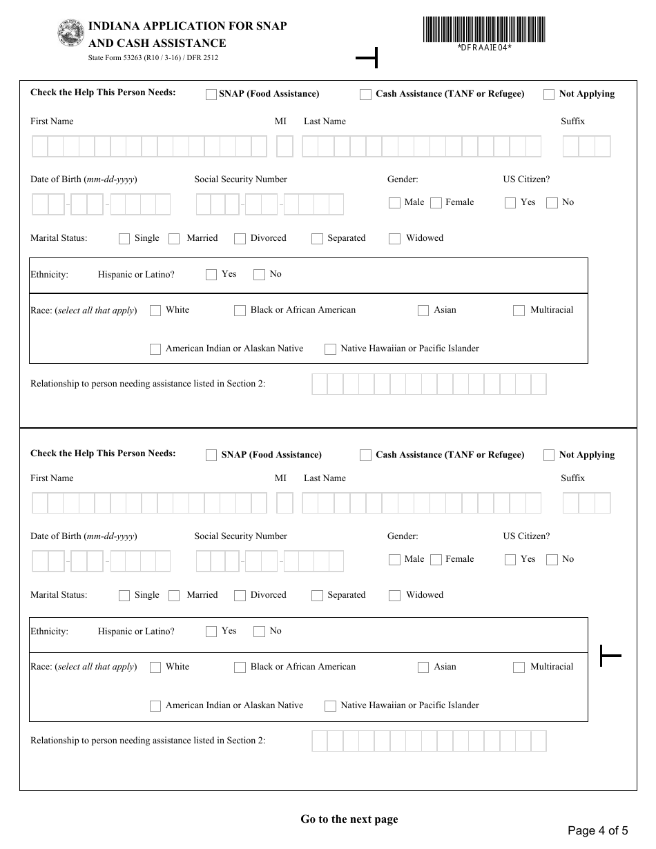 State Form 53263 (DFR2512) - Fill Out, Sign Online and Download ...