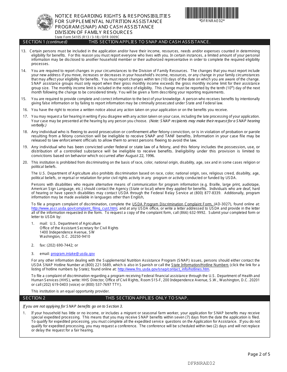 State Form 53263 (DFR2512) Indiana Application for Snap and Cash Assistance - Indiana, Page 7