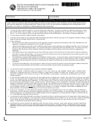 State Form 55367 (DFR0009M) Notice Regarding Rights &amp; Responsibilities for Health Coverage - Indiana