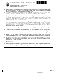 State Form 55367 (DFR0009M) Notice Regarding Rights &amp; Responsibilities for Health Coverage - Indiana, Page 3