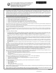 State Form 54105 (DFR0009C) Notice Regarding Rights and Responsibilities for Supplemental Nutrition Assistance Program (Snap) and Cash Assistance - Indiana, Page 3