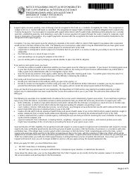 State Form 54105 (DFR0009C) Notice Regarding Rights and Responsibilities for Supplemental Nutrition Assistance Program (Snap) and Cash Assistance - Indiana, Page 4