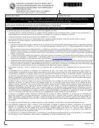 Formulario del Estado 54106 (DFR0009CS) Aviso Relacionado Con Los Derechos Y Las Responsabilidades Del Programa De Asistencia Nutricional Suplementaria Y Asistencia Cash - Indiana (Spanish)