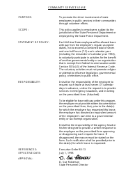 State Form 49044 Request for Leave and Verification of Services Provided - State Employee Community Service Program - Indiana, Page 2