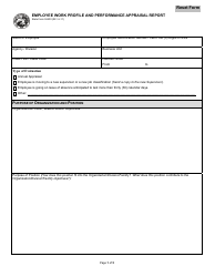 State Form 52403 Employee Work Profile and Performance Appraisal Report - Indiana