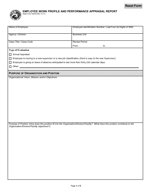 State Form 52403  Printable Pdf