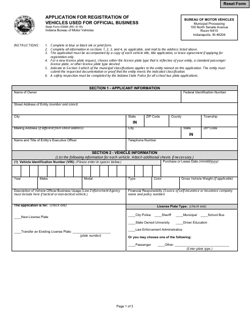 State Form 53565  Printable Pdf