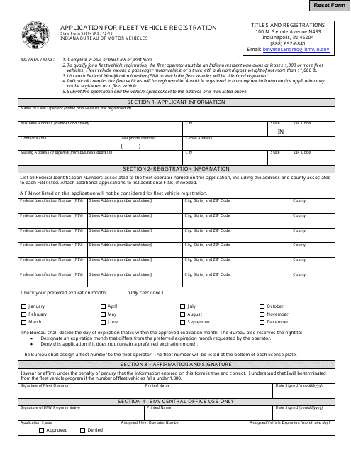 State Form 55894  Printable Pdf