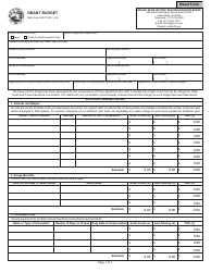 Document preview: State Form 54237 Grant Budget - Indiana
