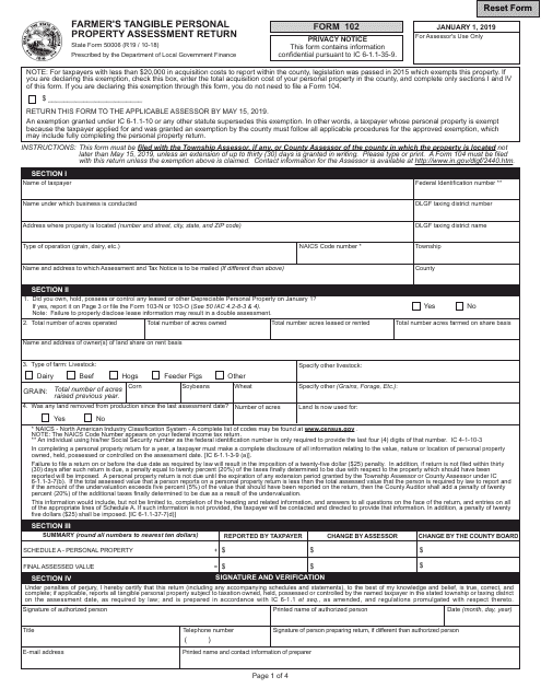State Form 50006 (102)  Printable Pdf