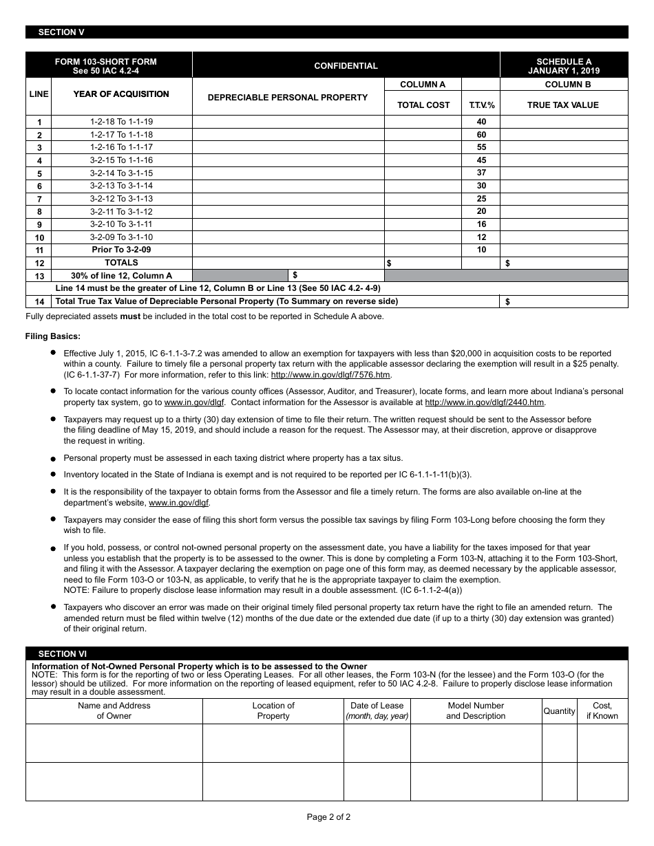 State Form 11274 (103-SHORT) - Fill Out, Sign Online and Download ...