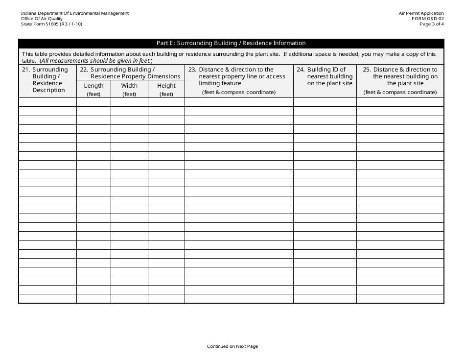 State Form 51605 Oaq General Source Data Application Gsd-02: Plant Layout Diagram - Indiana, Page 3
