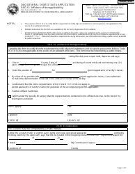Form GSD-12 (State Form 51600) &quot;General Source Data - Affidavit of Non-applicability&quot; - Indiana