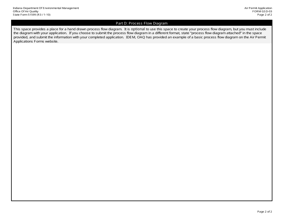 Form GSD-03 (State Form 51599) General Source Data - Process Flow Diagram - Indiana, Page 2