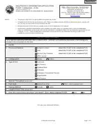 Document preview: State Form 52539 (PI-02E) Oaq Process Information Application - Combustion - Kilns - Indiana