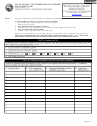 Document preview: State Form 52454 (PAL-04) Request for Termination of Plantwide Applicability Limit - Indiana