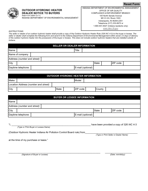 State Form 53597  Printable Pdf
