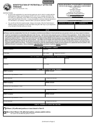 State Form 49635 Identification of Potentially Affected Persons - Indiana