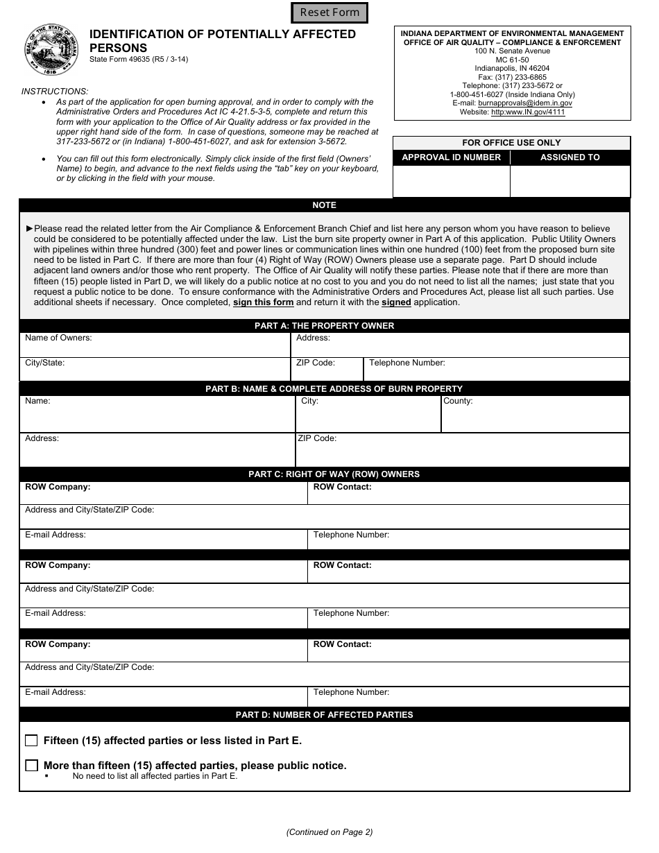 State Form 49635 - Fill Out, Sign Online and Download Fillable PDF ...