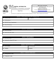 Document preview: State Form 52053 (AES-02) Facility General Information - Indiana