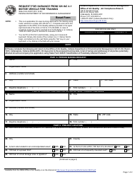 Document preview: State Form 50337 Request for Variance From 326 Iac 4-1 (Motor Vehicle Fire Training) - Indiana