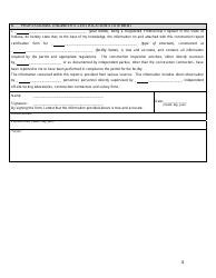 State Form 55052 Professional Engineer Certification Construction of Earthen Liquid Manure Storage Structures - Indiana, Page 4