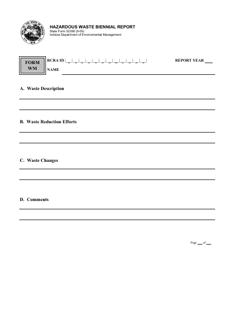 State Form 52390 (WM)  Printable Pdf