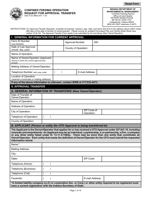 State Form 49832  Printable Pdf