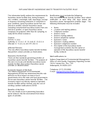 State Form 52123 Hazardous Waste Transfer Facilities Notification - Indiana, Page 2