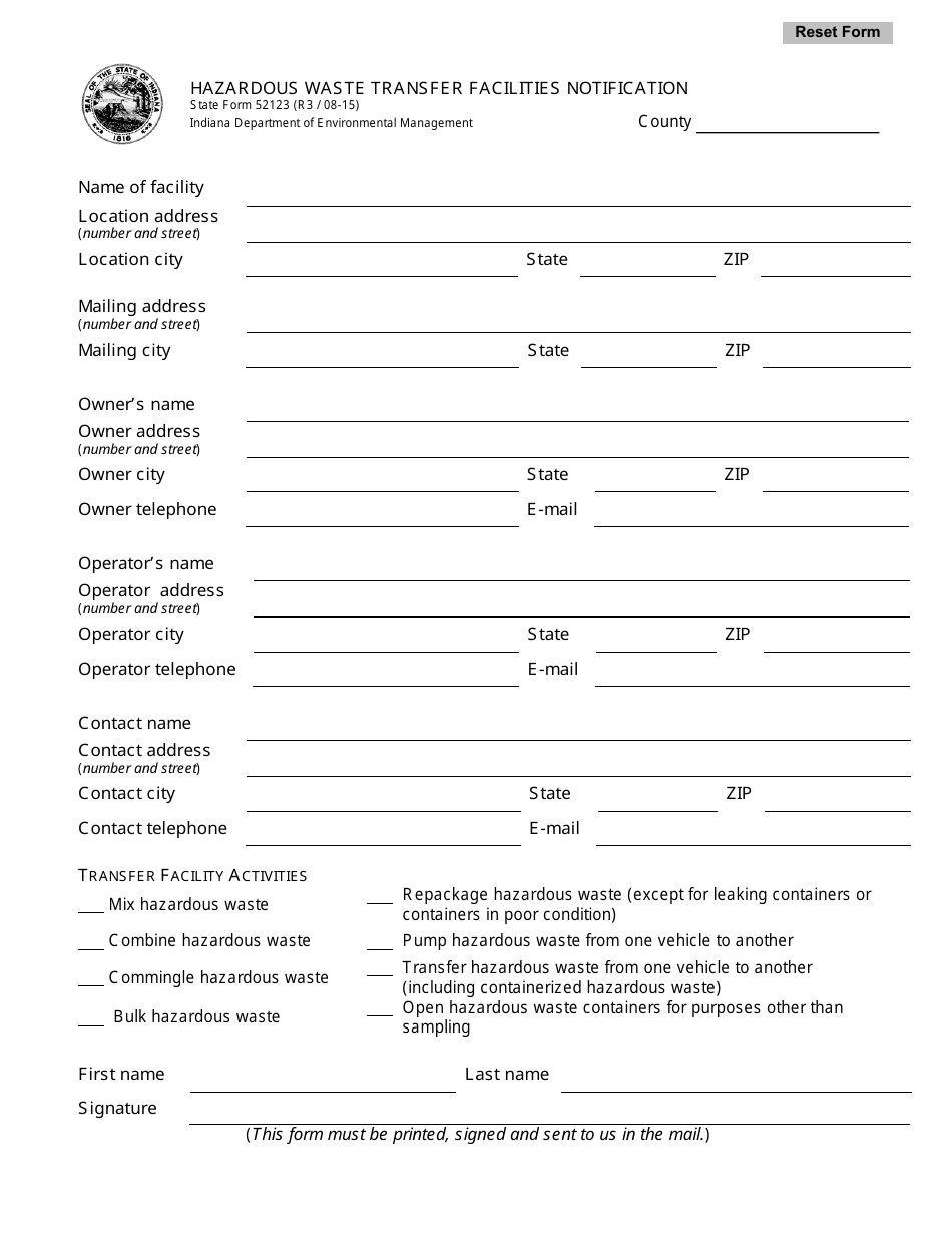 State Form 52123 - Fill Out, Sign Online and Download Fillable PDF ...