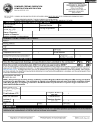 Document preview: State Form 50210 Confined Feeding Operation Construction Notification - Indiana
