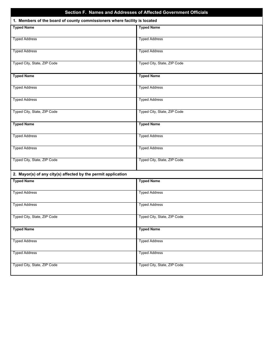State Form 50392 Solid Waste Processing Facility Permit Application - Indiana, Page 2