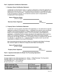 State Form 47221 Application for Waste Tire Processing Operation Registration - Indiana, Page 4