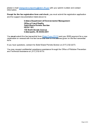State Form 47221 Application for Waste Tire Processing Operation Registration - Indiana, Page 6