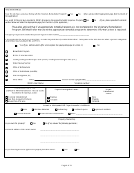 State Form 47271 Voluntary Remediation Program Application - Indiana, Page 2