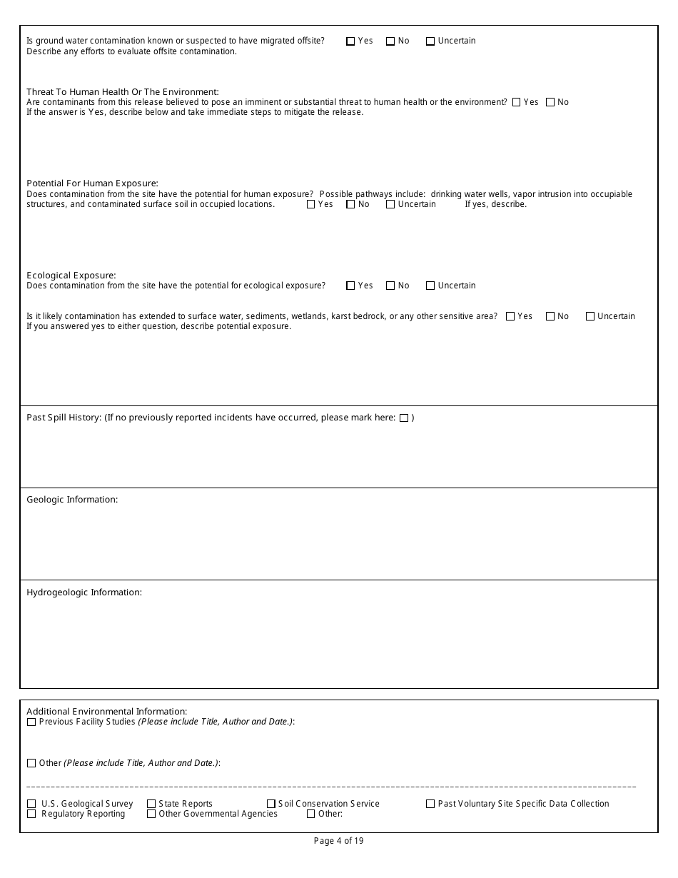 State Form 47271 Voluntary Remediation Program Application - Indiana, Page 4