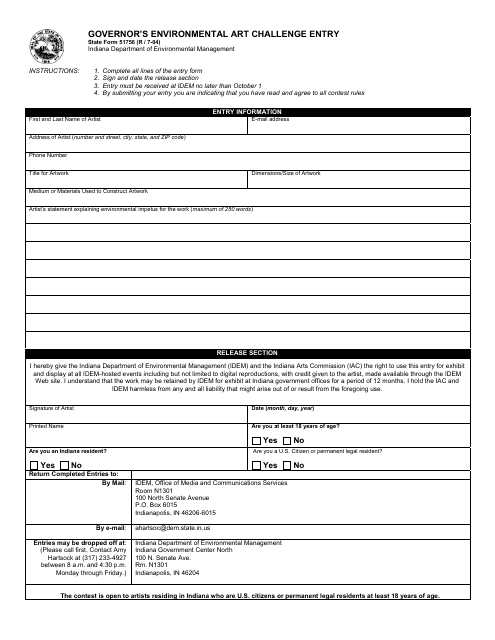 State Form 51756  Printable Pdf