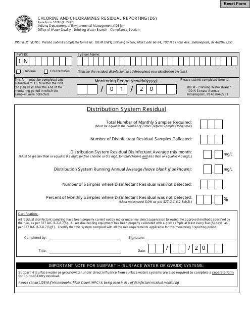 State Form 53296  Printable Pdf