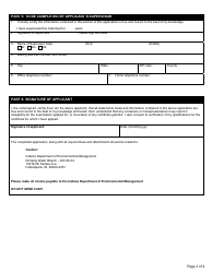 State Form 53210 Facility Specific Operator (Fso) Application for Water Treatment Plant and Water Distribution System Operator Certification - Indiana, Page 3