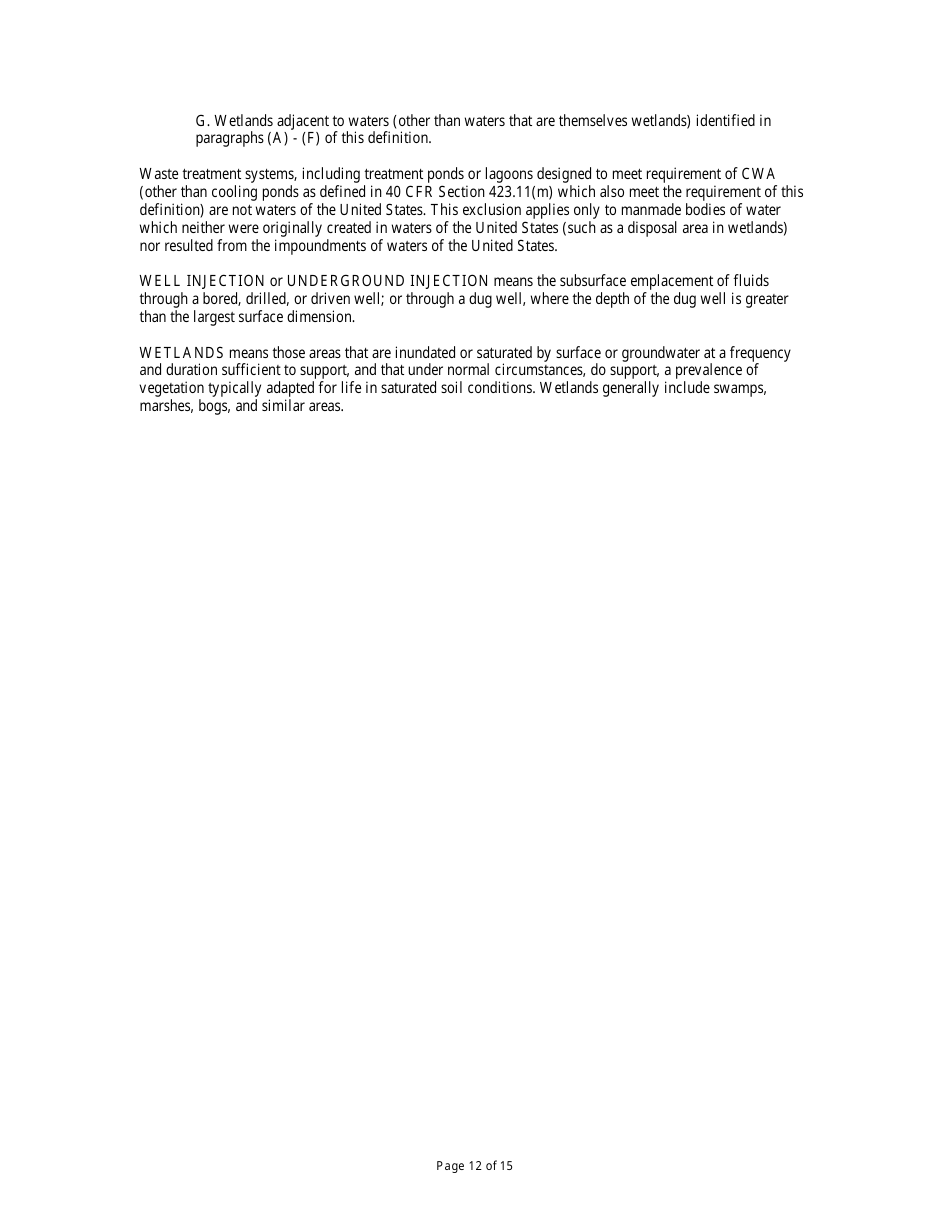 State Form 51952 National Pollutant Discharge Elimination System (Npdes) General Information Form - Indiana, Page 12