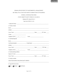 State Form 51952 National Pollutant Discharge Elimination System (Npdes) General Information Form - Indiana, Page 13