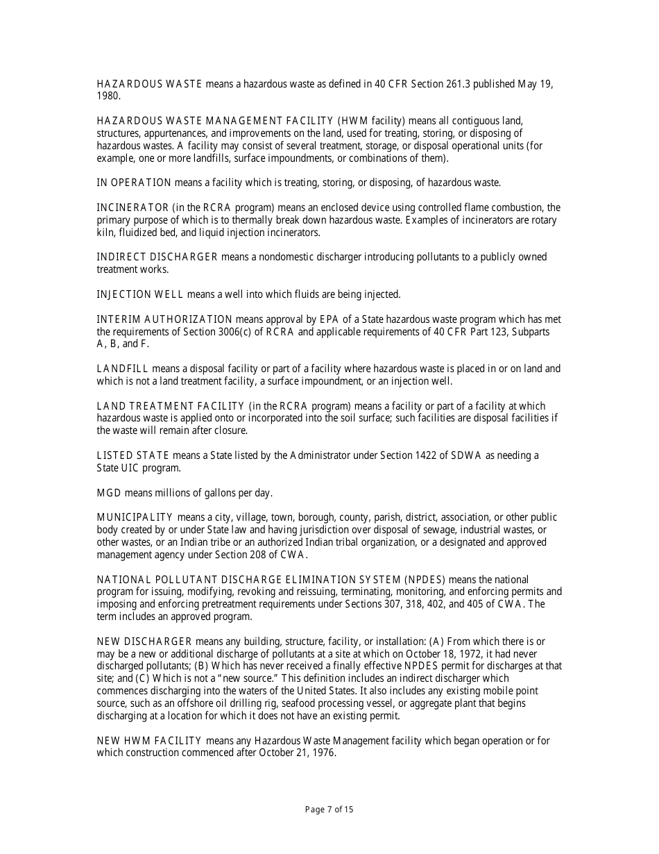State Form 51952 National Pollutant Discharge Elimination System (Npdes) General Information Form - Indiana, Page 7