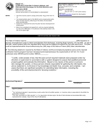 Document preview: State Form 51271 Rule 13 - Certification of the Plan to Detect, Address, and Eliminate Illicit Discharges for the Illicit Detection and Elimination Mcm - Indiana