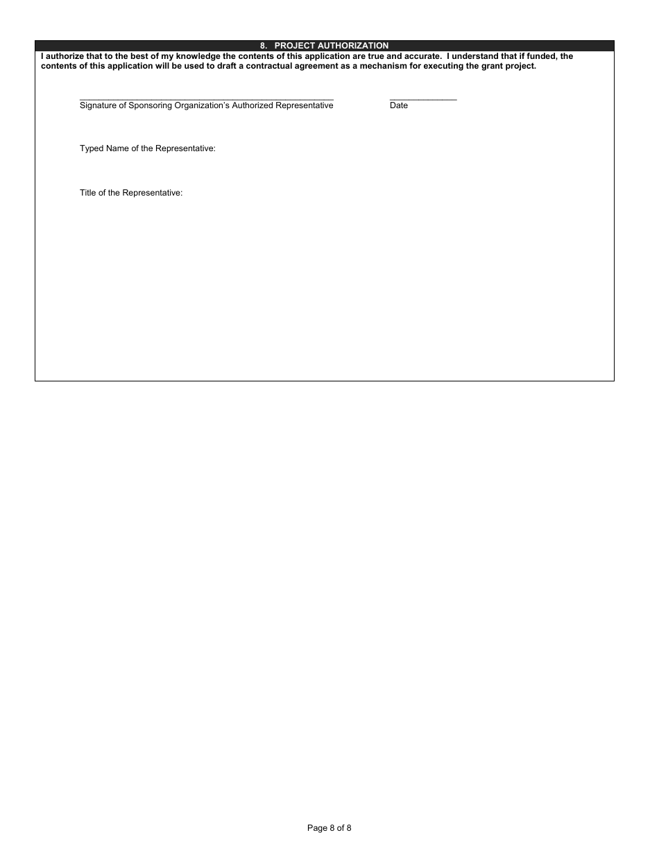 State Form 53970 Application for Section 205j Water Quality Planning Program Grant - Indiana, Page 8