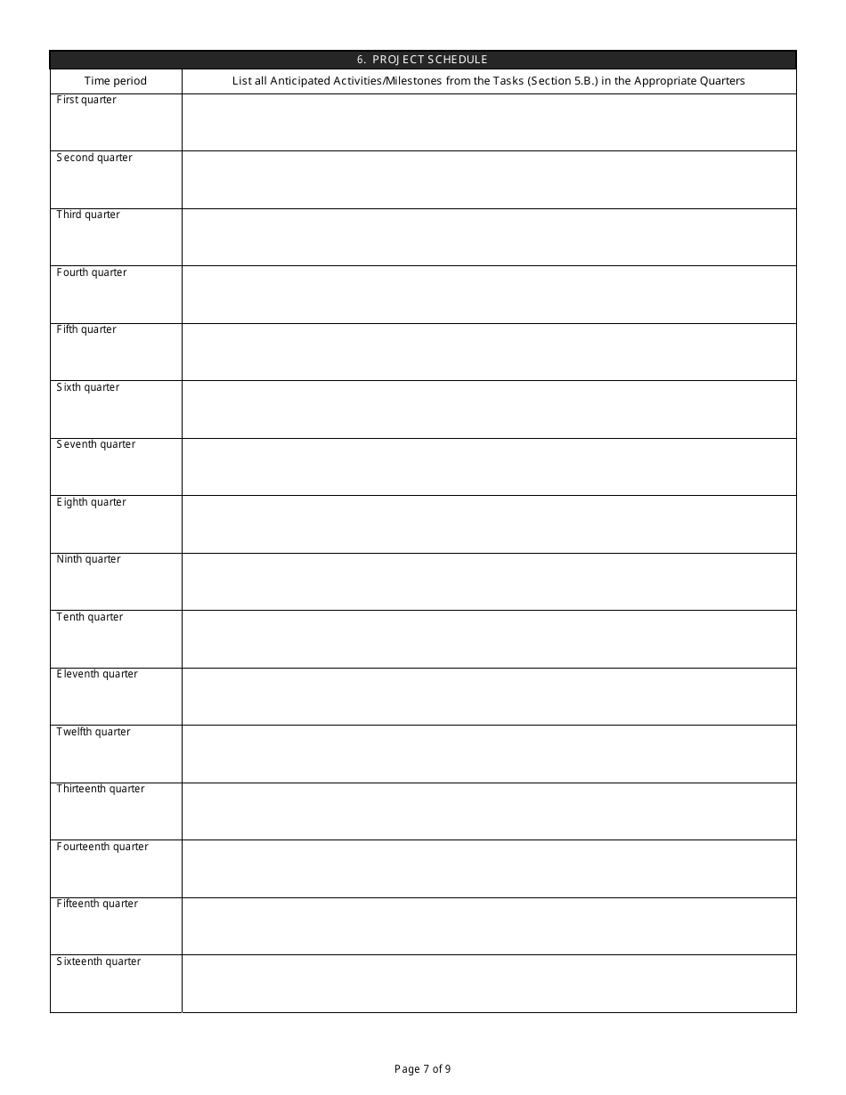 State Form 49367 Application for Section 319 Nonpoint Source Management Program Grant - Indiana, Page 7